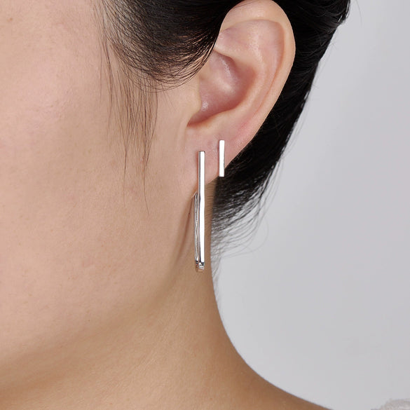 Wholesale 925 Sterling Silver Geometric Earrings With Electroplating