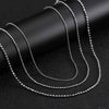 Wholesale 925 Sterling Silver Geometric Flash Bead Chain Necklace Unisex Electroplated