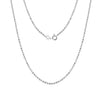 Wholesale 925 Sterling Silver Geometric Flash Bead Chain Necklace Unisex Electroplated