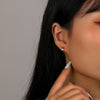 Wholesale 925 Sterling Silver Geometric Hoop Earrings For Women Electroplated Cold Style