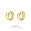 Wholesale 925 Sterling Silver Geometric Hoop Earrings For Women Electroplated Cold Style