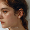 Wholesale 925 Sterling Silver Geometric Irregular Zircon Women's Earrings