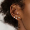Wholesale 925 Sterling Silver Geometric Irregular Zircon Women's Earrings