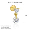 Wholesale 925 Sterling Silver Geometric Irregular Zircon Women's Earrings