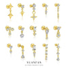 Wholesale 925 Sterling Silver Geometric Irregular Zircon Women's Earrings