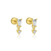 Wholesale 925 Sterling Silver Geometric Irregular Zircon Women's Earrings