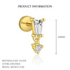 Wholesale 925 Sterling Silver Geometric Irregular Zircon Women's Earrings