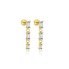 Wholesale 925 Sterling Silver Geometric Irregular Zircon Women's Earrings