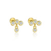 Wholesale 925 Sterling Silver Geometric Irregular Zircon Women's Earrings