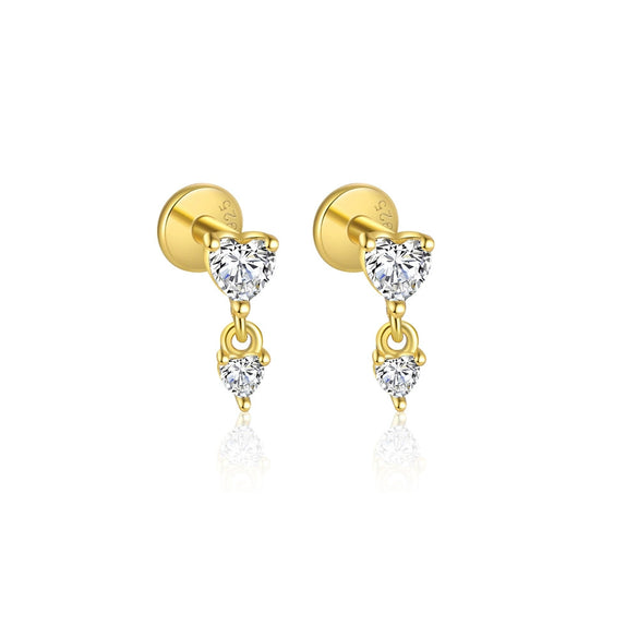 Wholesale 925 Sterling Silver Geometric Irregular Zircon Women's Earrings