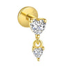 Wholesale 925 Sterling Silver Geometric Irregular Zircon Women's Earrings