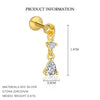 Wholesale 925 Sterling Silver Geometric Irregular Zircon Women's Earrings