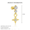 Wholesale 925 Sterling Silver Geometric Irregular Zircon Women's Earrings