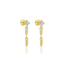 Wholesale 925 Sterling Silver Geometric Irregular Zircon Women's Earrings