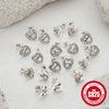 Wholesale 925 Sterling Silver Geometric Letter Stud Earrings For Women With Electroplating Retro Style