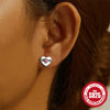 Wholesale 925 Sterling Silver Geometric Letter Stud Earrings For Women With Electroplating Retro Style