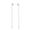 Wholesale 925 Sterling Silver Geometric Long Tassel Chain Zircon Earrings For Women