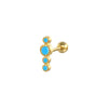 Wholesale Sterling Silver Geometric Long Zircon Spiral Cartilage Piercing Small Gold Ball Ear Studs With Flower Pattern And Electroplating Treatment For Women