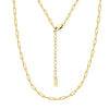 Wholesale 925 Sterling Silver Geometric Minimalist Paper Clip Chain Necklace Electroplated Unisex