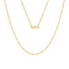 Wholesale 925 Sterling Silver Geometric Minimalist Paper Clip Chain Necklace Electroplated Unisex