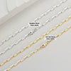 Wholesale 925 Sterling Silver Geometric Minimalist Paper Clip Chain Necklace Electroplated Unisex