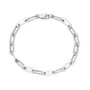 Wholesale 925 Sterling Silver Geometric Minimalist Paper Clip Chain Necklace Electroplated Unisex