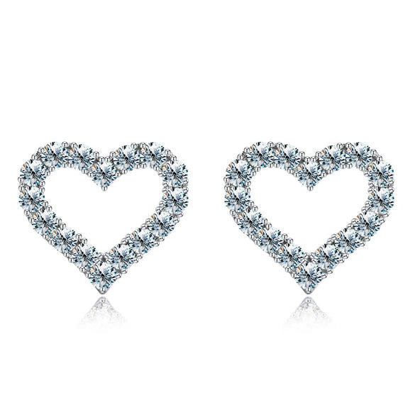 Wholesale 925 Sterling Silver Geometric Moissanite Earrings For Women Simple Elegant Electroplated