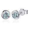 Wholesale 925 Sterling Silver Geometric Moissanite Earrings For Women Simple Elegant Electroplated