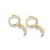 Wholesale 925 Sterling Silver Geometric Moon Ear Buckle Earrings For Women Electroplated