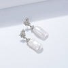 Wholesale 925 Sterling Silver Geometric Natural Baroque Pearl Women's Earrings