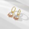 Wholesale 925 Sterling Silver Geometric Natural Pull Stone Women's Earrings