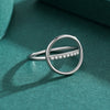 Wholesale 925 Sterling Silver Geometric Niche Design Micro Inlay Ring Jewelry