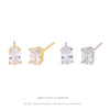 Wholesale 925 Sterling Silver Geometric Oval Inlaid Zircon Earrings For Women