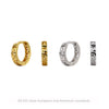 Wholesale Sterling Silver 925 Geometric Palindromic Hoop Earrings With Electroplating Treatment