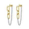 Wholesale Sterling Silver Geometric Pattern Electroplated Tassel Earrings For Women
