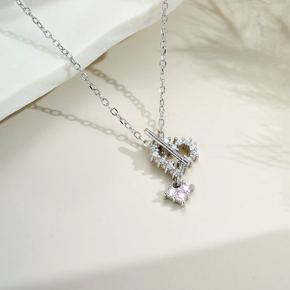 Wholesale 925 Sterling Silver Geometric Pendant Necklace Simple Style Electroplated With Platinum And 18K Gold Unisex