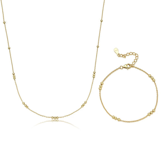 Wholesale Sterling Silver Geometric Plain Chain Necklace For Women
