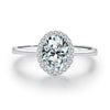 Wholesale 925 Sterling Silver Geometric Proposal Wedding Ring For Women With Inlaid Zircon