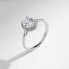 Wholesale 925 Sterling Silver Geometric Proposal Wedding Ring For Women With Inlaid Zircon