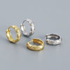 Wholesale 925 Sterling Silver Geometric Retro Light Luxury Earrings With Electroplating And Diamond Studded Ear Buckle