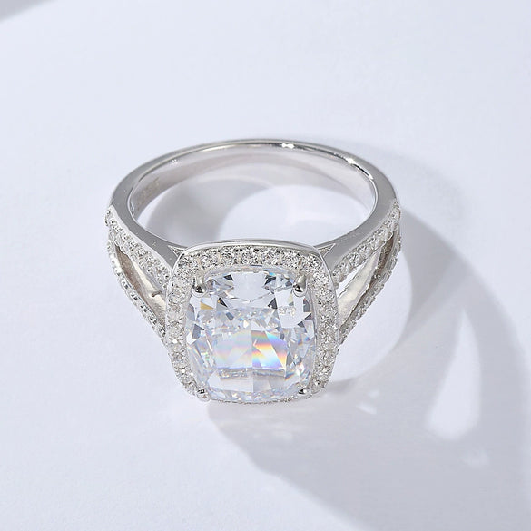 Wholesale 925 Sterling Silver Geometric Ring Set With Diamonds For Women