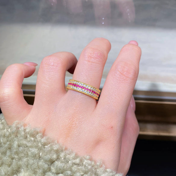 Wholesale 925 Sterling Silver Geometric Ring Women's Luxury Vintage Classic Style
