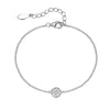 Wholesale 925 Sterling Silver Geometric Round Bracelet For Women With Seiko Craftsmanship And Zircon Inlay