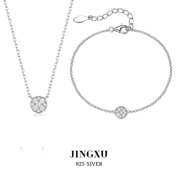 Wholesale 925 Sterling Silver Geometric Round Bracelet For Women With Seiko Craftsmanship And Zircon Inlay
