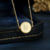 Wholesale 925 Sterling Silver Geometric Round Pendant Necklace Electroplated For Women