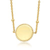 Wholesale 925 Sterling Silver Geometric Round Pendant Necklace Electroplated For Women