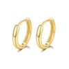 Wholesale 925 Sterling Silver Geometric Smooth Plain Ring Hoop Earrings With Electroplating For Men And Women