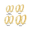 Wholesale 925 Sterling Silver Geometric Smooth Plain Ring Hoop Earrings With Electroplating For Men And Women