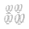 Wholesale 925 Sterling Silver Geometric Smooth Plain Ring Hoop Earrings With Electroplating For Men And Women