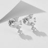 Wholesale 925 Sterling Silver Geometric Square Zircon Diamond Earrings For Women
